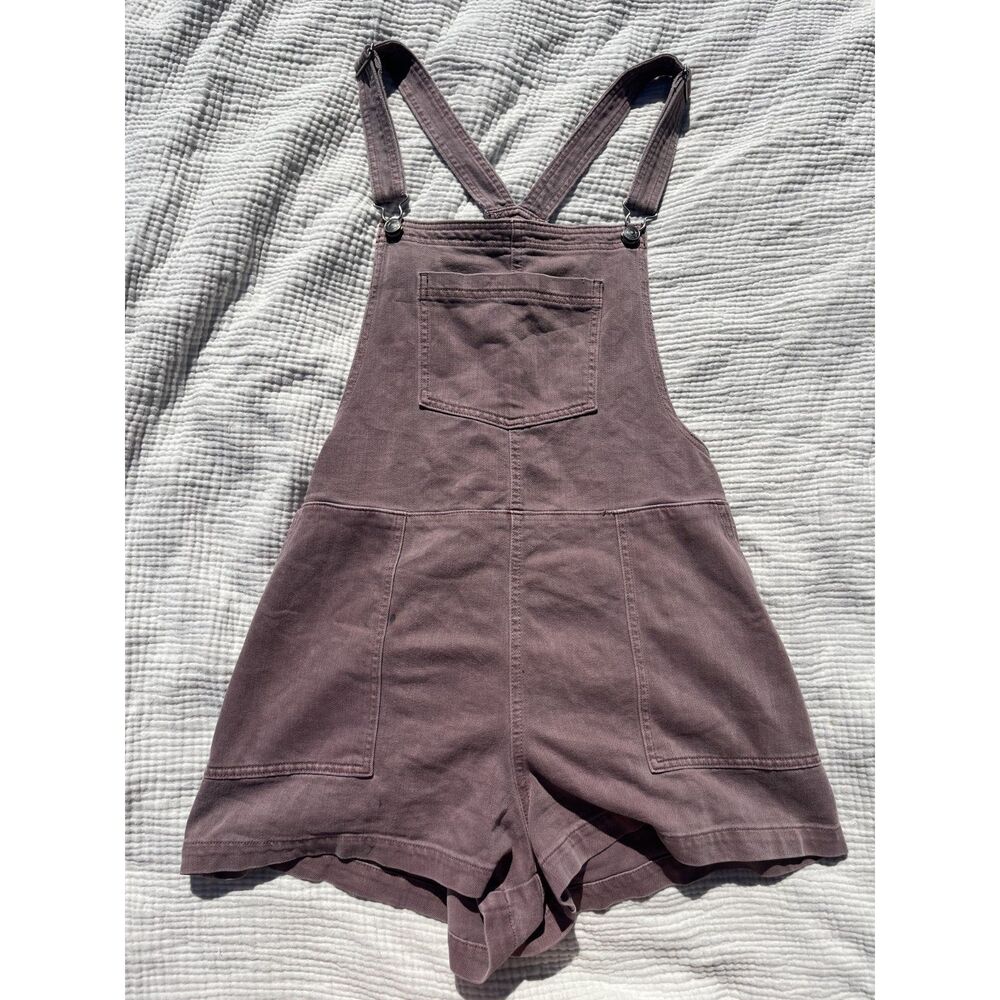 Aerie Pink Denim Overalls Size XL – Floral Embroidery